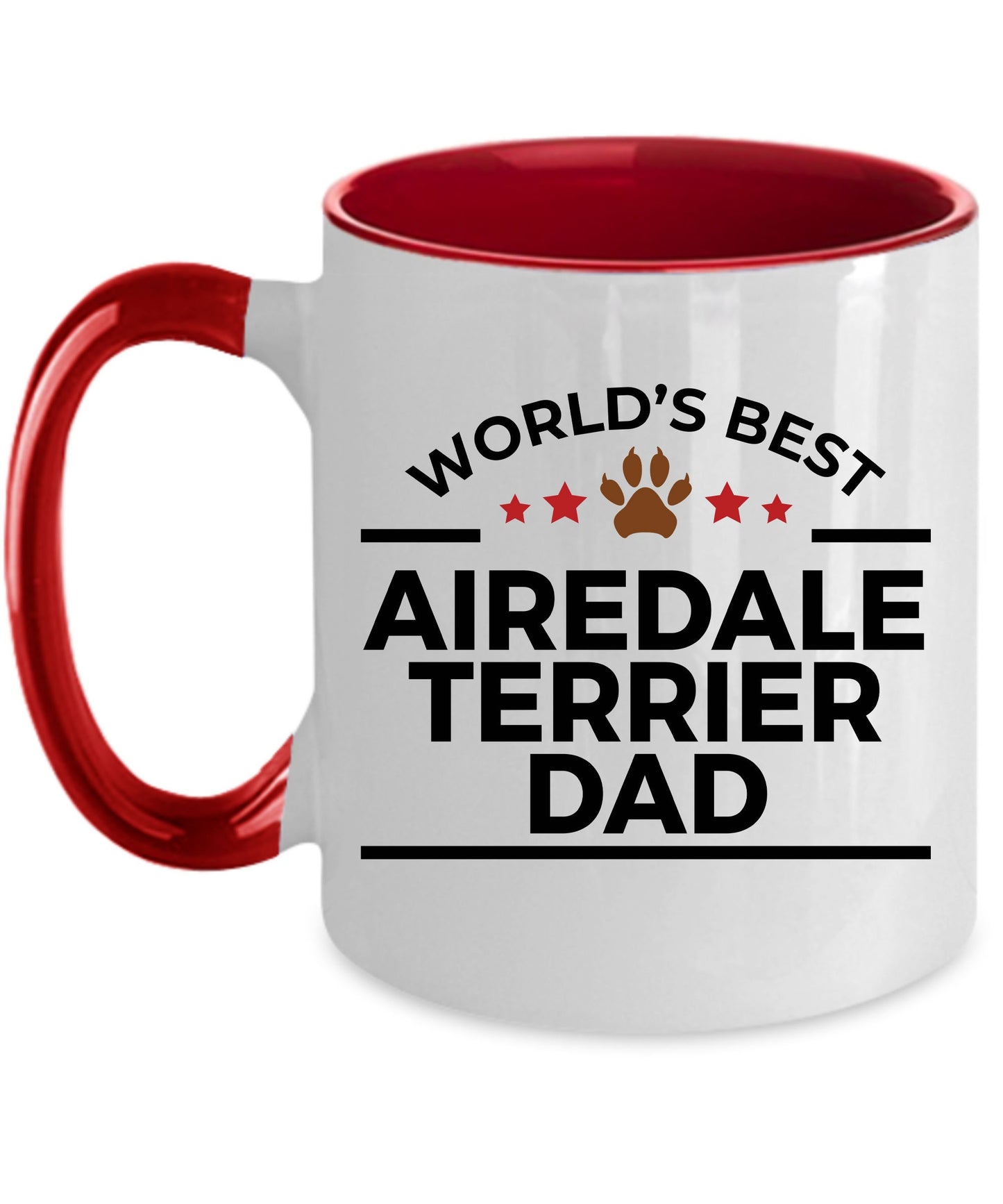 Airedale Terrier Dog Dad Custom Ceramic Coffee Mug - Mallard Moon Gift Shop