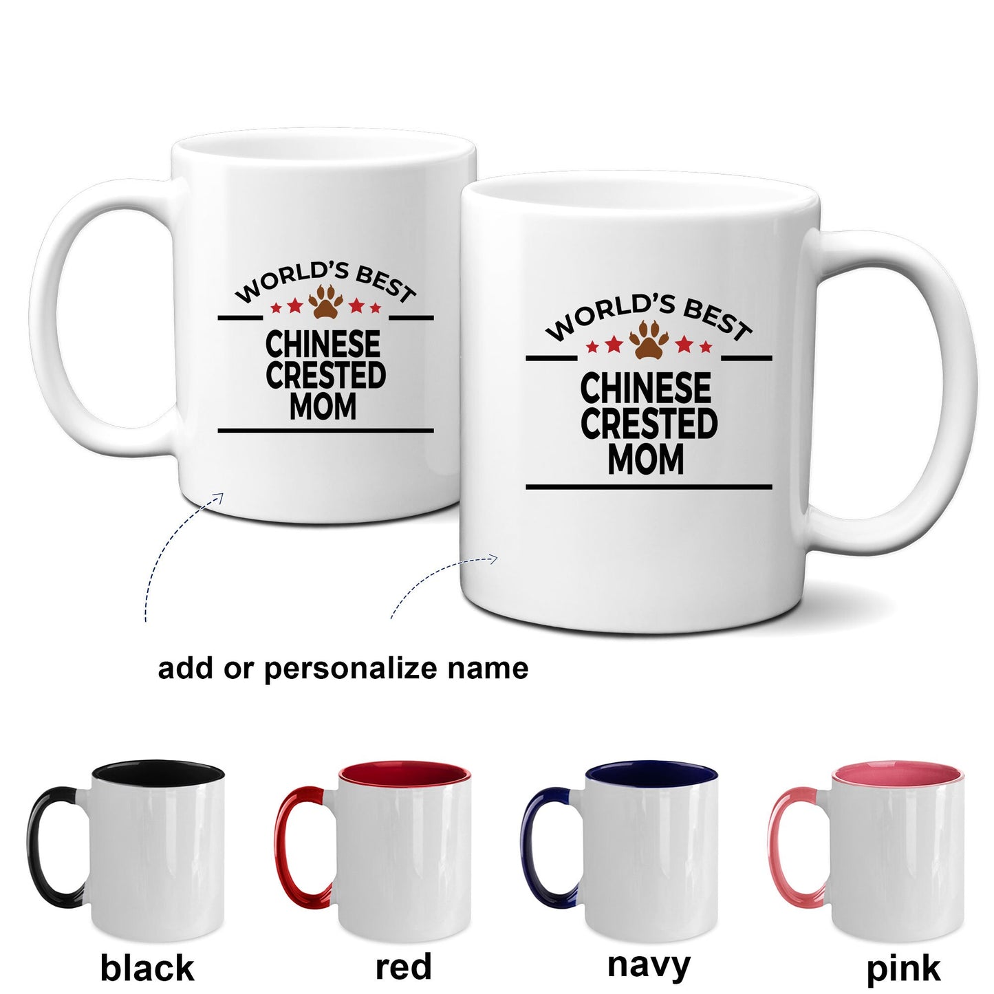 Chinese Crested Best Dog Mom Ceramic Coffee Mug - Mallard Moon Gift Shop