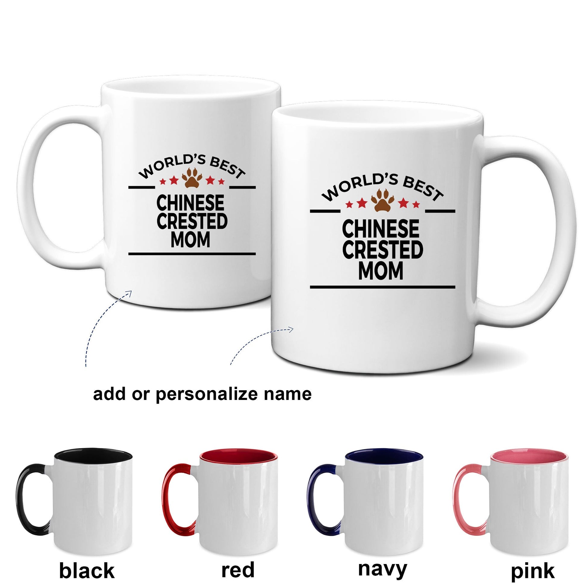 Chinese Crested Best Dog Mom Ceramic Coffee Mug - Mallard Moon Gift Shop