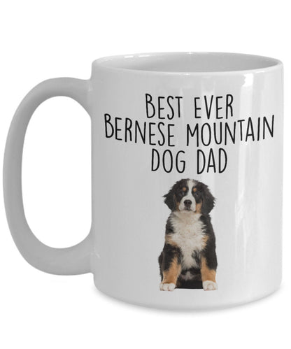 Best Ever Bernese Mountain Dog Dad Custom ceramic coffee mug - Mallard Moon Gift Shop