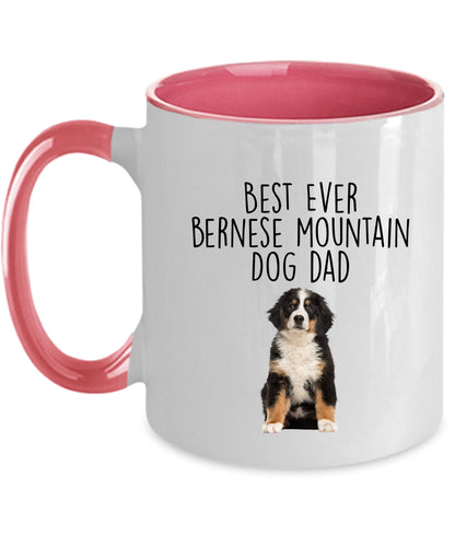 Best Ever Bernese Mountain Dog Dad Custom ceramic coffee mug - Mallard Moon Gift Shop