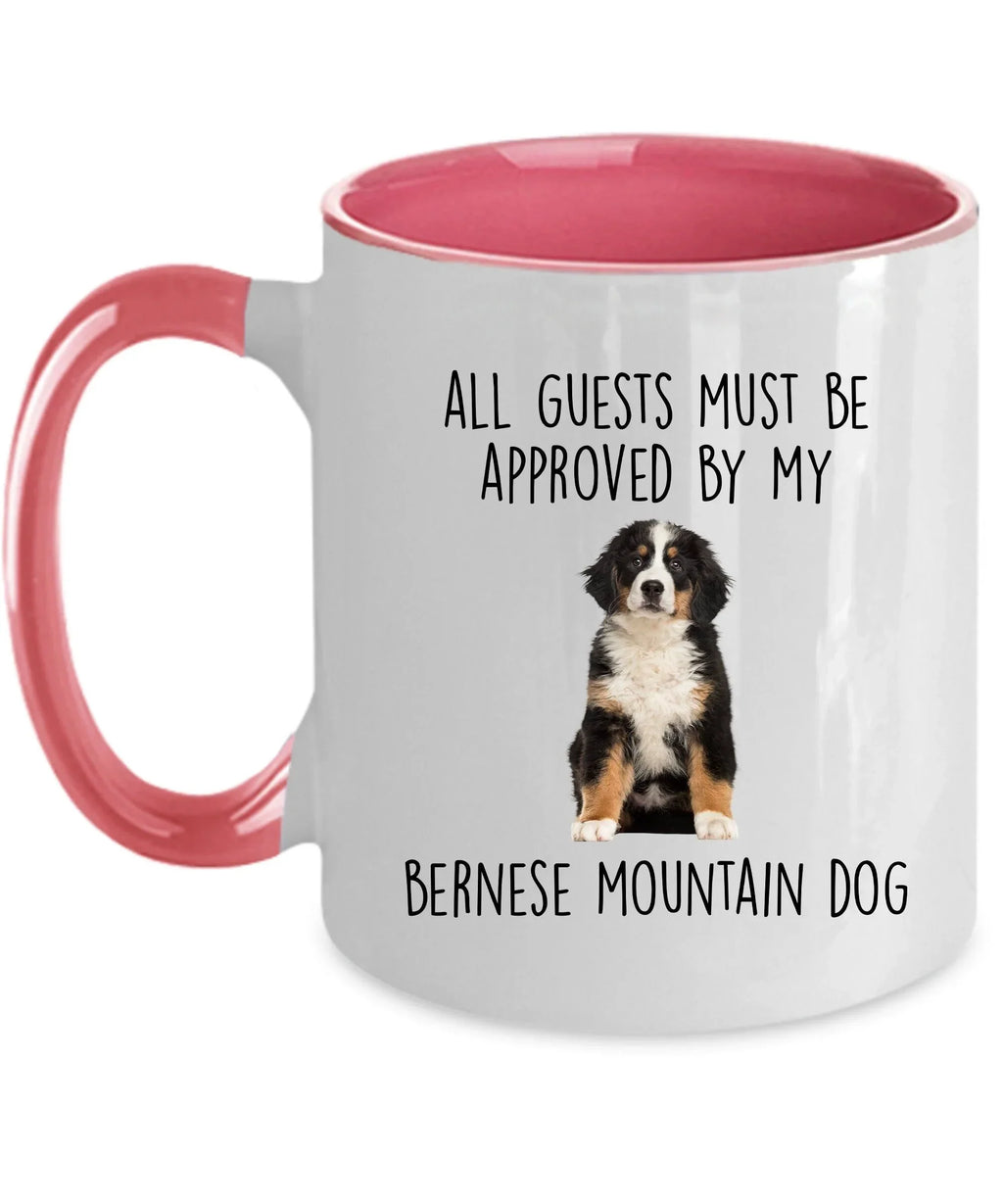 Funny Bernese Mountain Dog Custom Ceramic Coffee mug - Guests Must be Approved