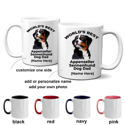 Appenzeller Sennenhund Best Dog Dad Coffee Mug - Mallard Moon Gift Shop