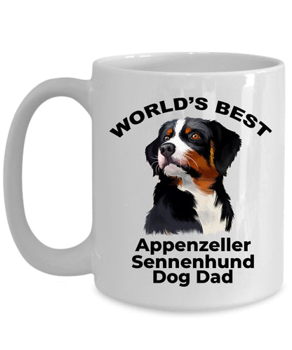 Appenzeller Sennenhund Best Dog Dad Coffee Mug - Mallard Moon Gift Shop