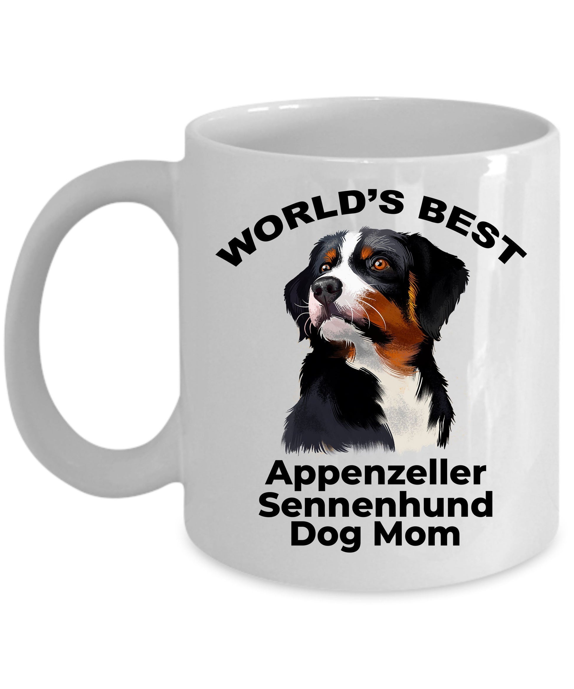 Appenzeller Sennenhund Ever Two Tone Navy And White Coffee Mug - Mallard Moon Gift Shop