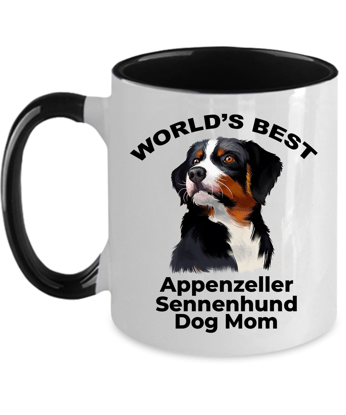 Appenzeller Sennenhund Ever Two Tone Navy And White Coffee Mug - Mallard Moon Gift Shop