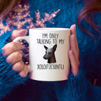 Funny Dog Custom Coffee Mug - I'm Only Talking to my Xoloitzcuintli
