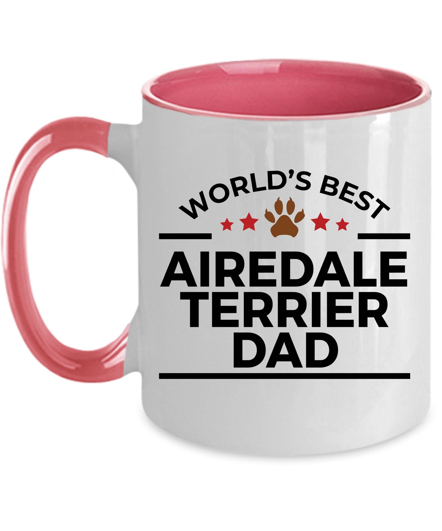 Airedale Terrier Dog Dad Custom Ceramic Coffee Mug - Mallard Moon Gift Shop