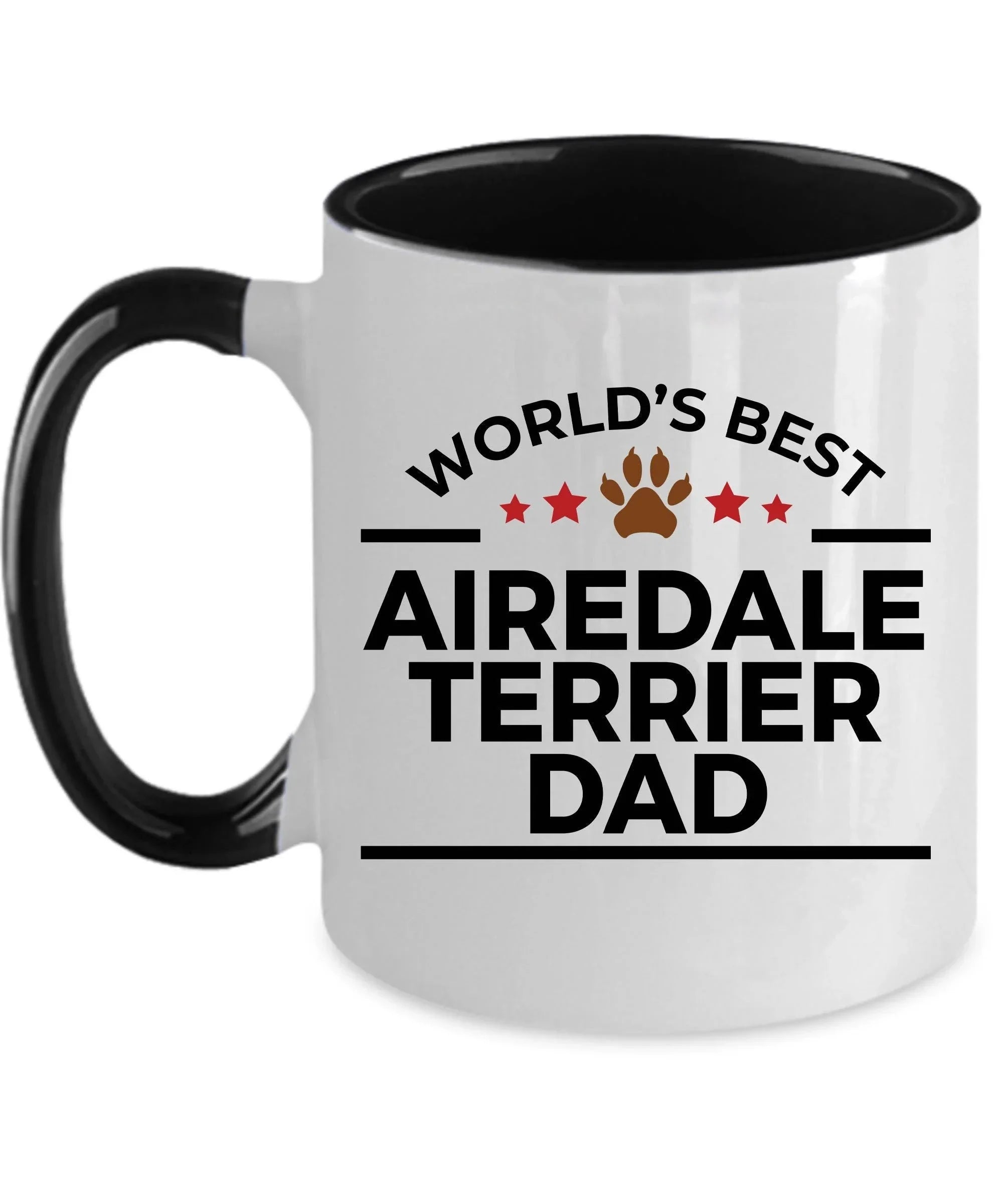 Airedale Terrier Dog Dad Custom Ceramic Coffee Mug