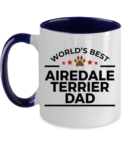 Airedale Terrier Dog Dad Custom Ceramic Coffee Mug - Mallard Moon Gift Shop