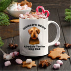 Airedale Terrier Best Dog Dad custom ceramic coffee mug