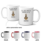 Doberman Pinscher Funny dog ceramic coffee mug All Guests Must be Approved by my Doberman personalized custom photo cup