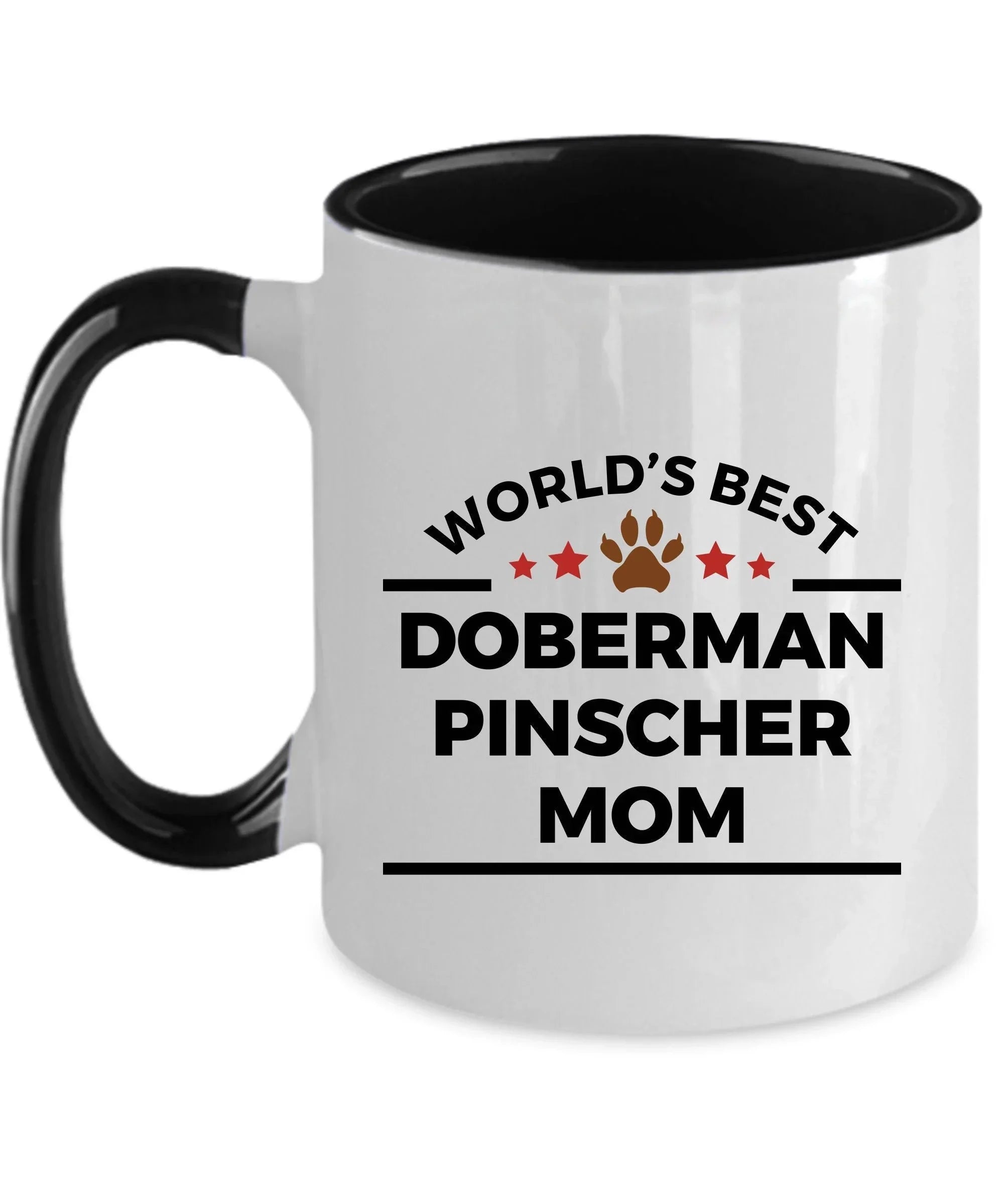 Doberman Pinscher Dog Mom Custom Ceramic Coffee Mug personalized