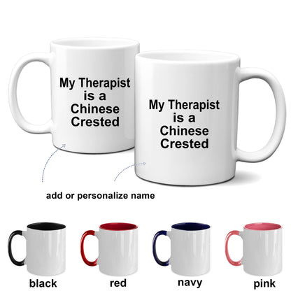 Chinese Crested Dog Therapist Custom Ceramic Coffee Mug - Mallard Moon Gift Shop