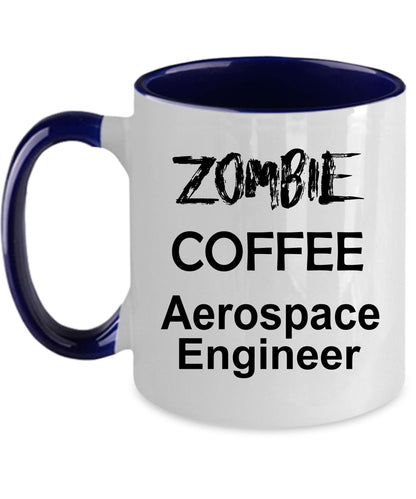 Funny Aerospace Engineer Zombie Ceramic Coffee Mug - Mallard Moon Gift Shop