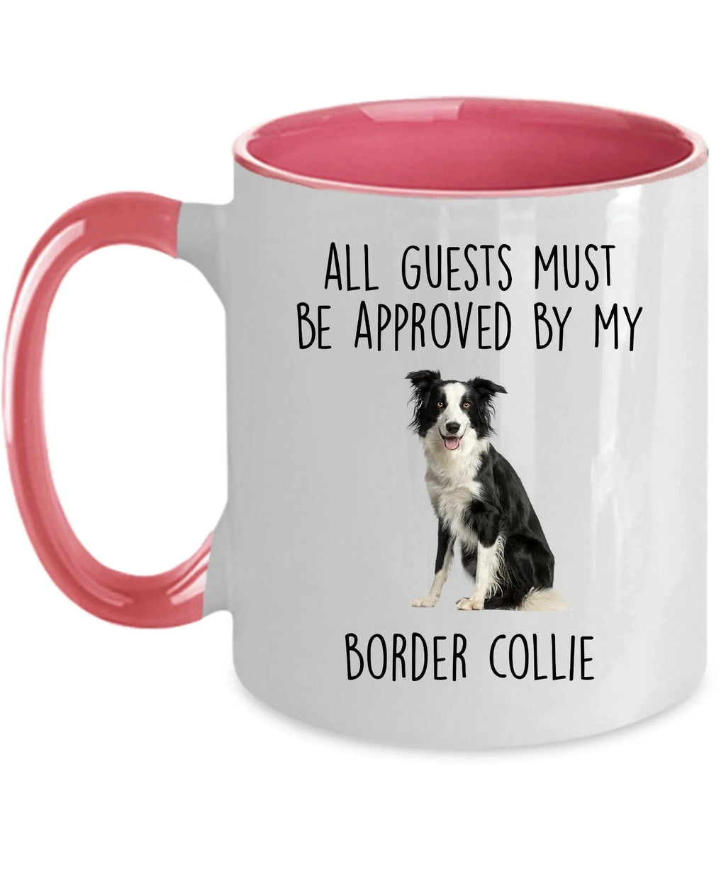 Funny Border Collie Dog Personalized Ceramic Coffee Mug All Guests Must be Approved