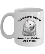 American Eskimo World's Best Dog Mom Custom Ceramic Coffee Mug