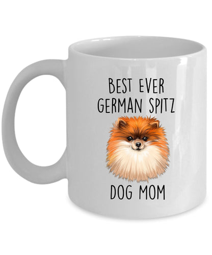 Best Ever German Spitz Dog Mom Custom Ceramic Coffee Mug - Mallard Moon Gift Shop