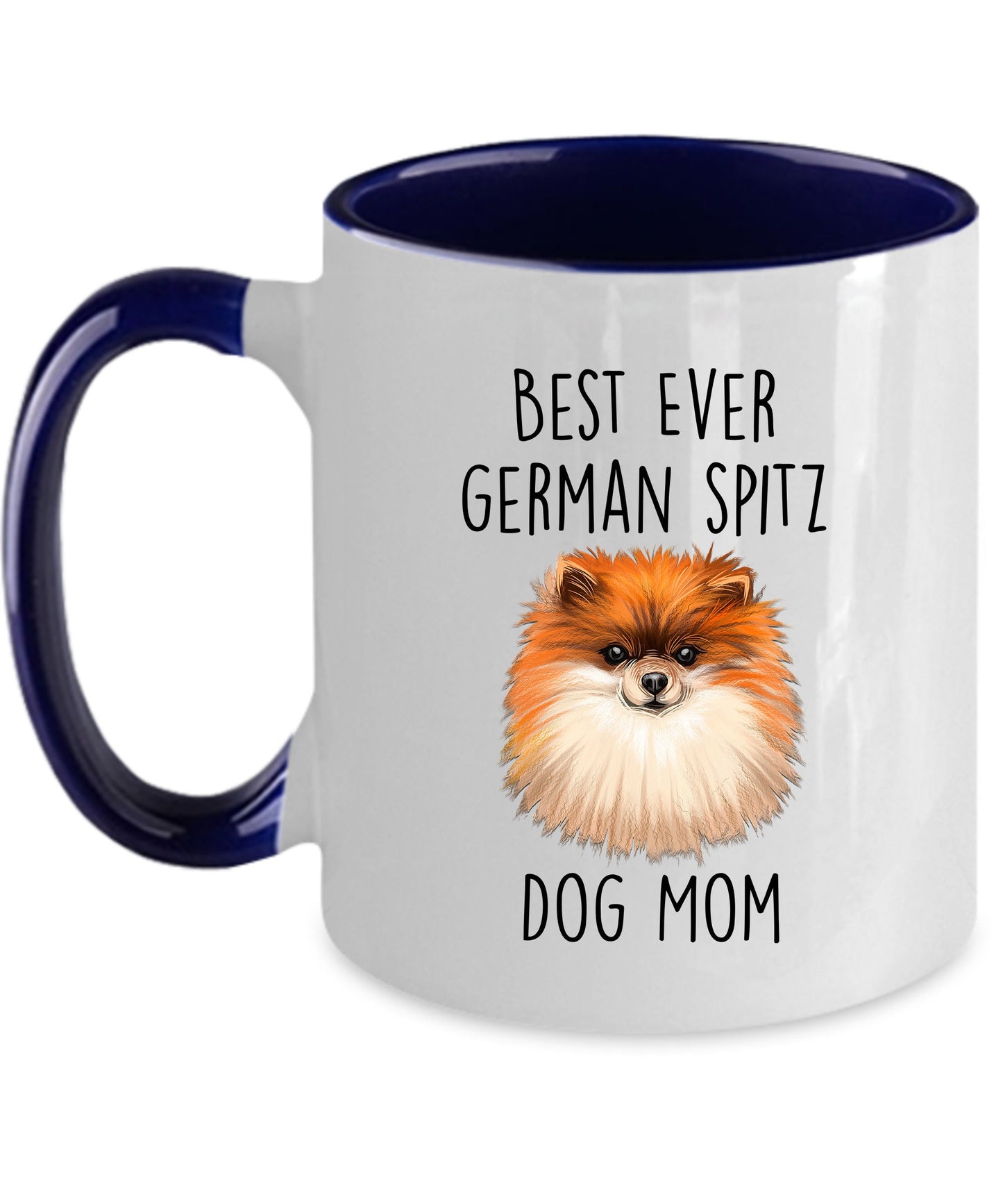 Best Ever German Spitz Dog Mom Custom Ceramic Coffee Mug - Mallard Moon Gift Shop