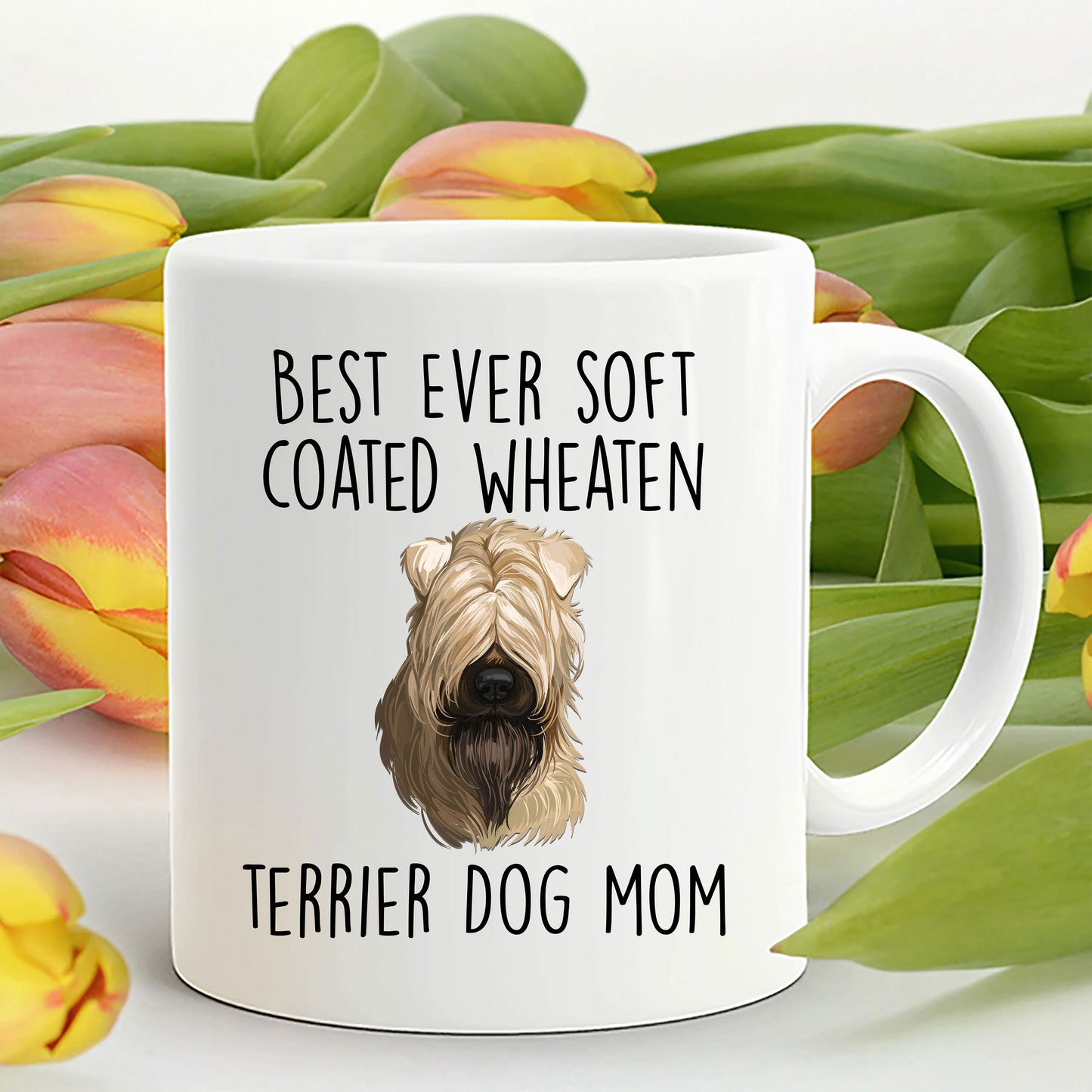 Best Ever Soft Coated Wheaten Terrier Dog Mom Custom Ceramic Coffee Mug - Mallard Moon Gift Shop