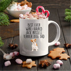 Best Ever Wire-haired Jack Russell Terrier Dog Dad Custom ceramic coffee mug