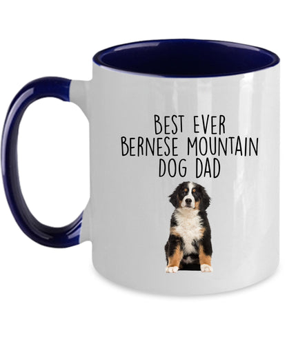 Best Ever Bernese Mountain Dog Dad Custom ceramic coffee mug - Mallard Moon Gift Shop