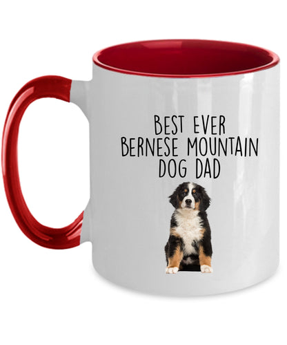 Best Ever Bernese Mountain Dog Dad Custom ceramic coffee mug - Mallard Moon Gift Shop