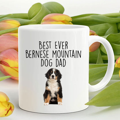 Best Ever Bernese Mountain Dog Dad Custom ceramic coffee mug - Mallard Moon Gift Shop