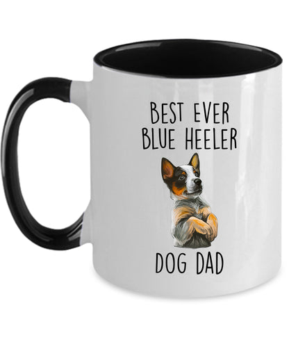 Best Ever Blue Heeler Dog Dad Custom Ceramic Coffee Mug - Mallard Moon Gift Shop