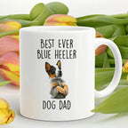 Best Ever Blue Heeler Dog Dad Custom Ceramic Coffee Mug