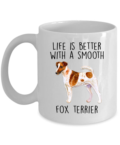 Best Ever Smooth Fox Terrier Dog Mom Ceramic Coffee Mug - Mallard Moon Gift Shop
