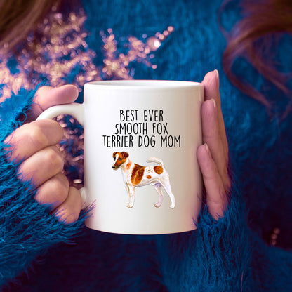 Best Ever Smooth Fox Terrier Dog Mom Ceramic Coffee Mug - Mallard Moon Gift Shop