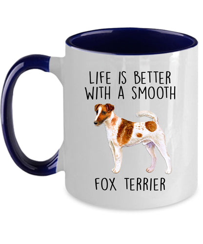Best Ever Smooth Fox Terrier Dog Mom Ceramic Coffee Mug - Mallard Moon Gift Shop