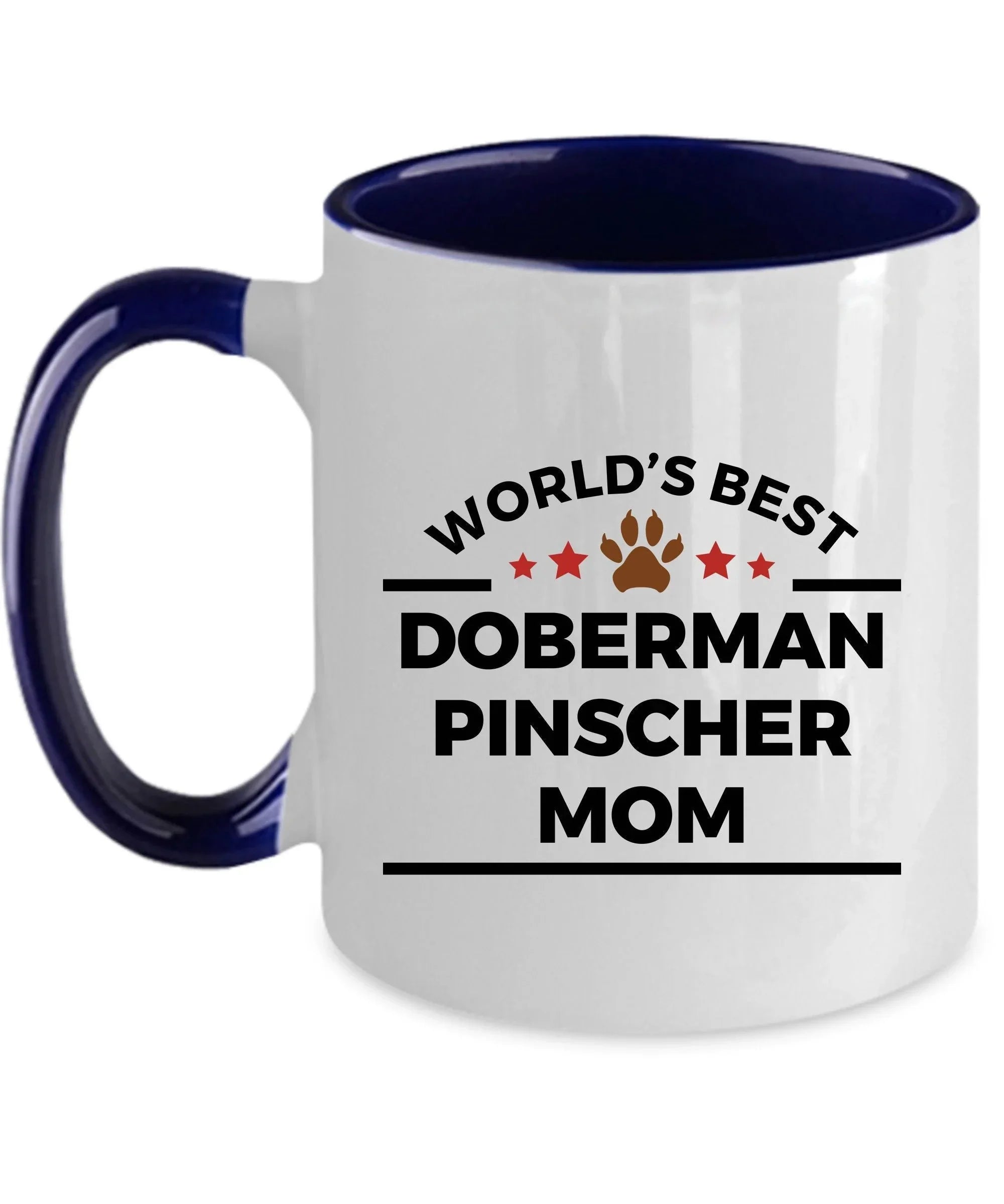 Doberman Pinscher Dog Mom Custom Ceramic Coffee Mug personalized