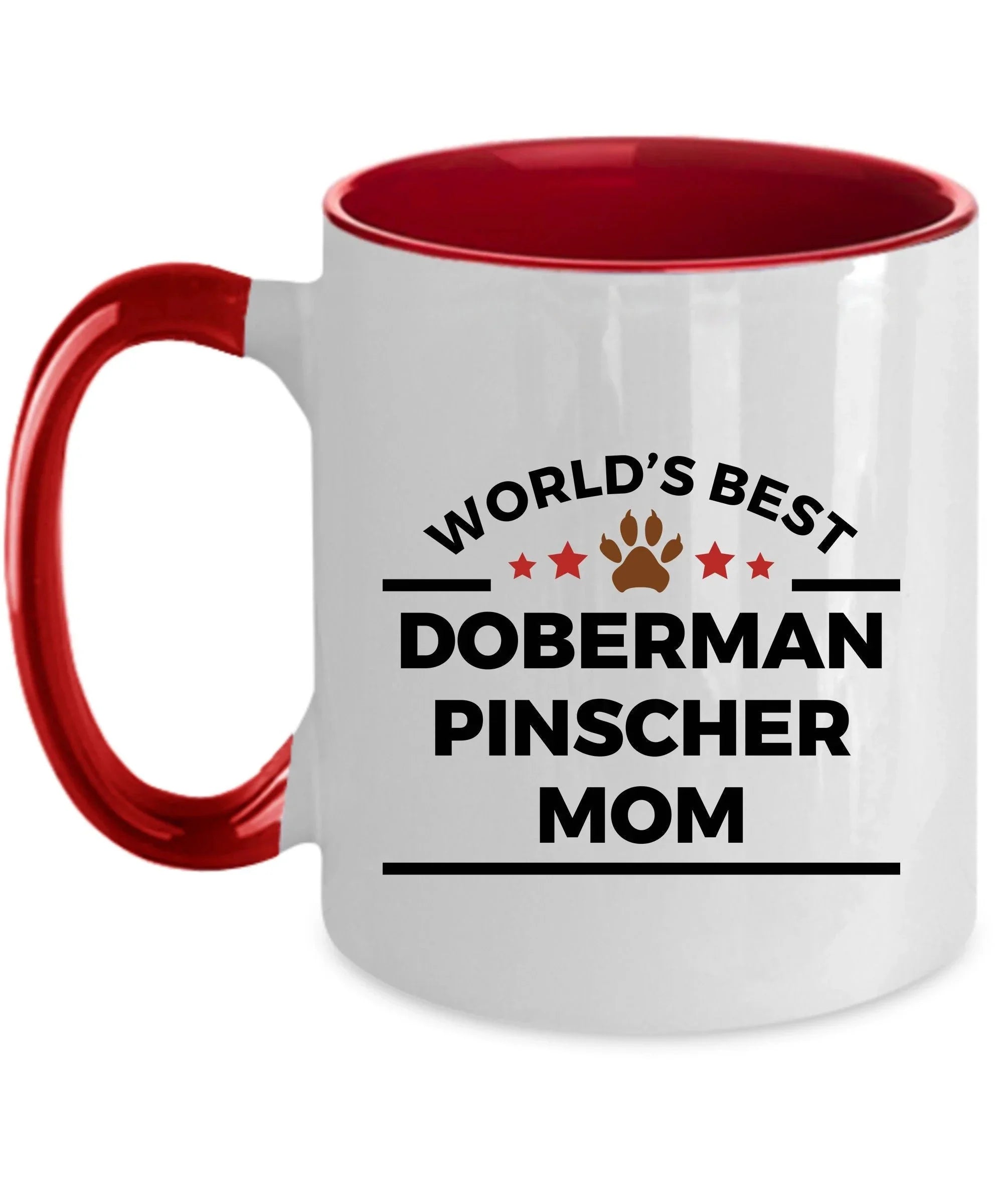 Doberman Pinscher Dog Mom Custom Ceramic Coffee Mug personalized