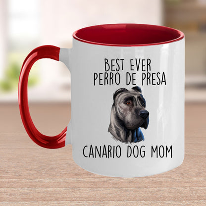 Best Ever Perro de Presa Canario Funny Dog Mom Custom Ceramic Coffee Mug - Mallard Moon Gift Shop