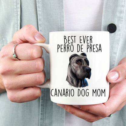 Best Ever Perro de Presa Canario Funny Dog Mom Custom Ceramic Coffee Mug - Mallard Moon Gift Shop