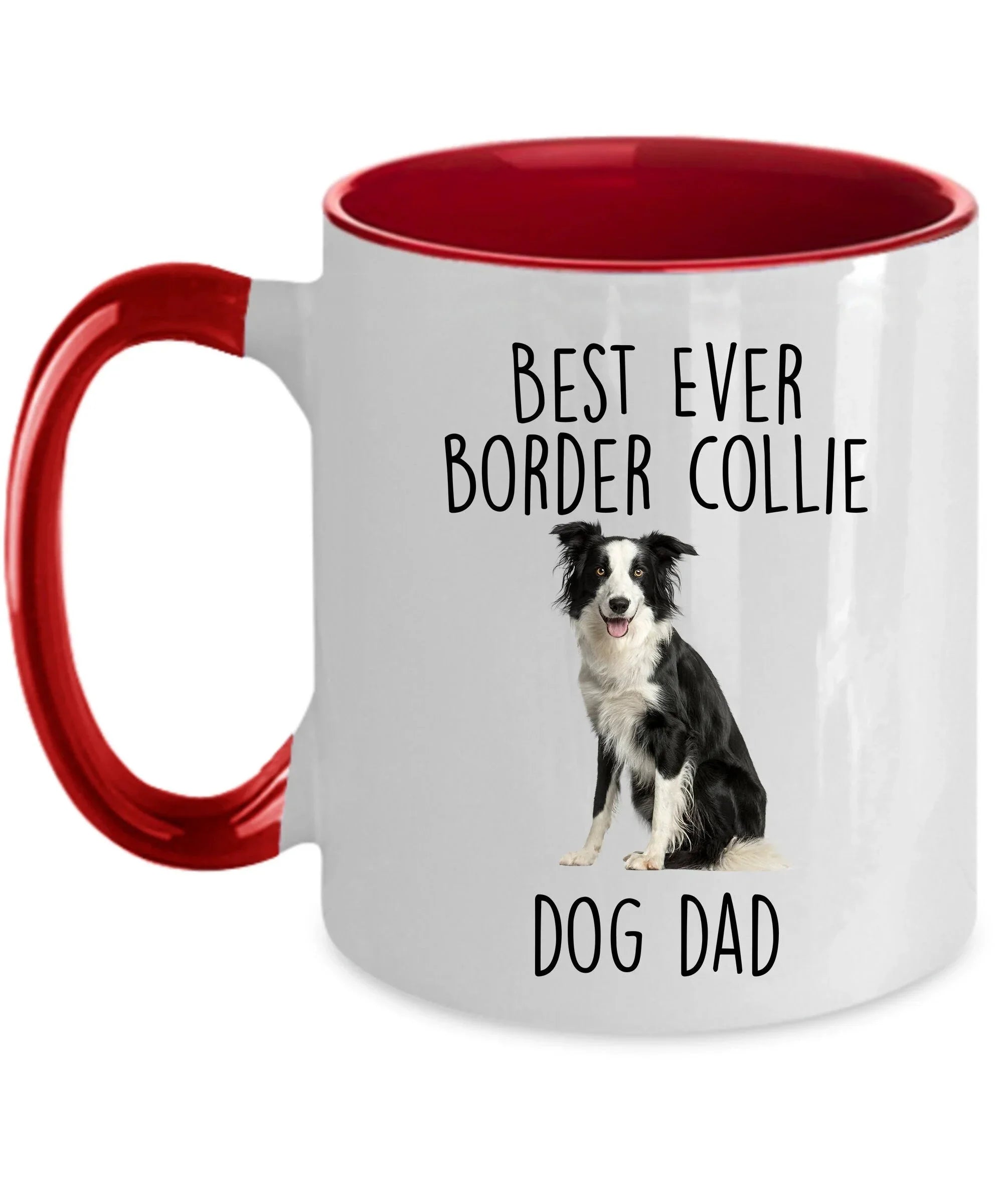 Best Ever Border Collie Dog Dad Custom Ceramic Coffee Mug