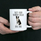 Best Ever Border Collie Dog Dad Custom Ceramic Coffee Mug