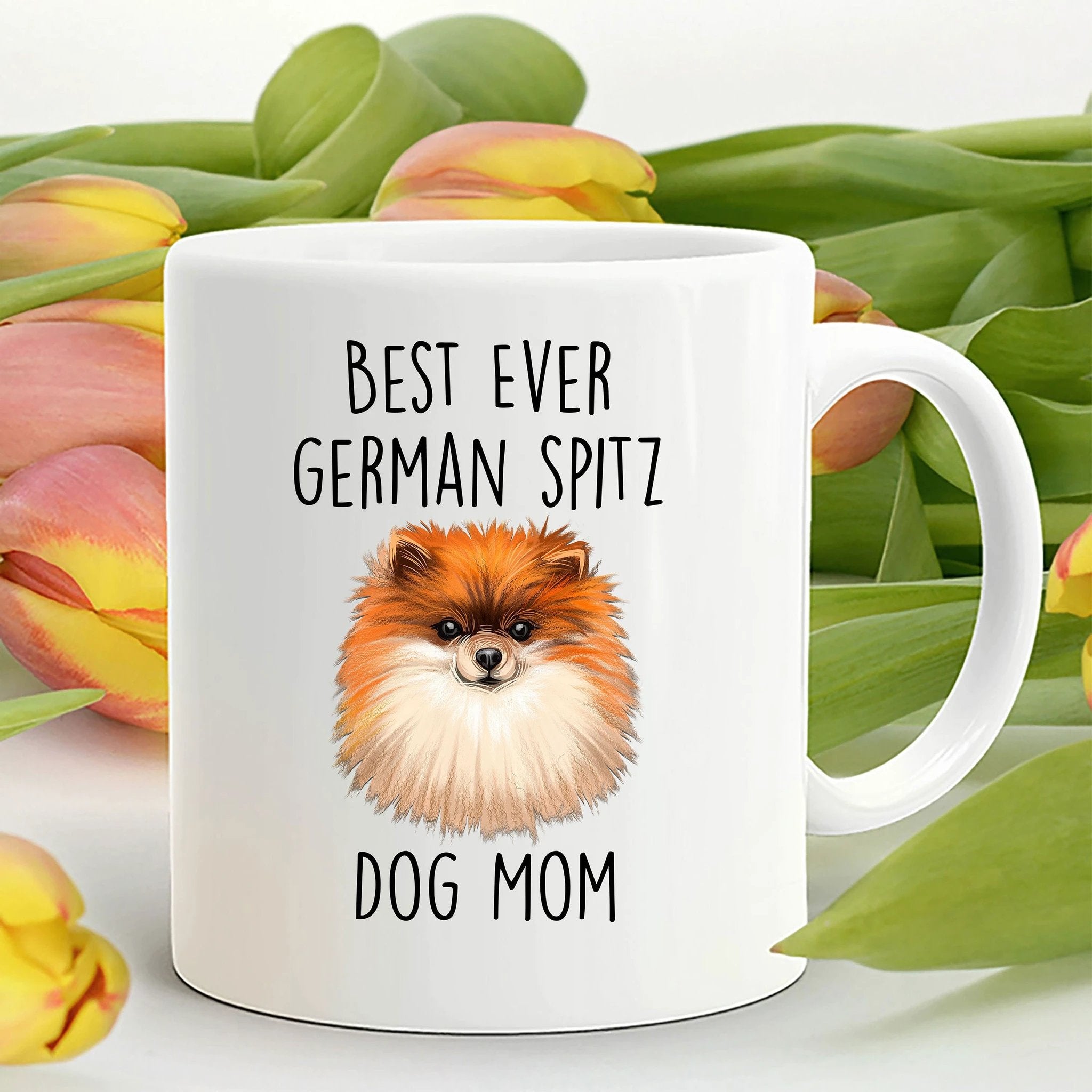 Best Ever German Spitz Dog Mom Custom Ceramic Coffee Mug