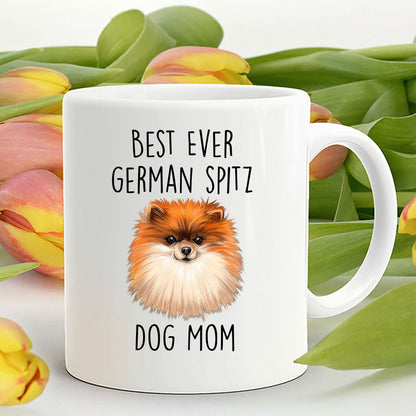 Best Ever German Spitz Dog Mom Custom Ceramic Coffee Mug - Mallard Moon Gift Shop
