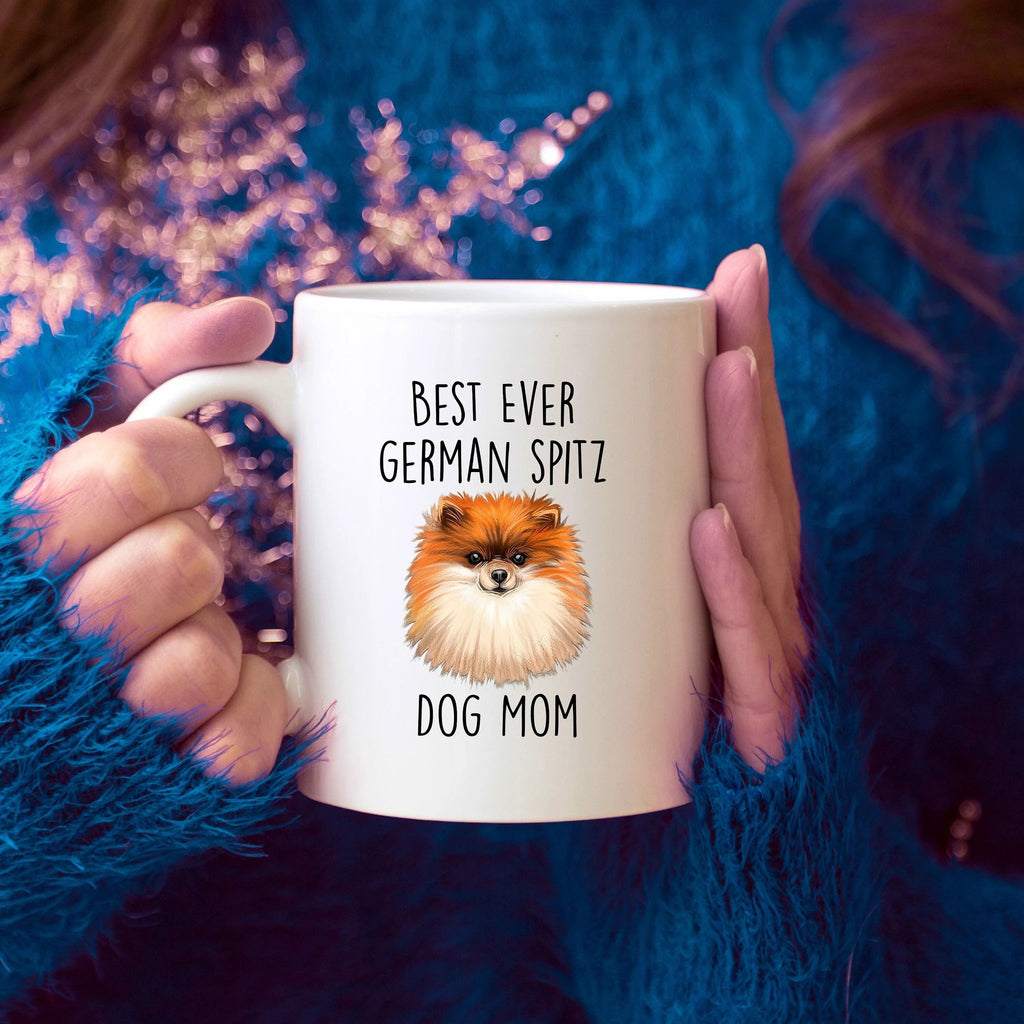 Best Ever German Spitz Dog Mom Custom Ceramic Coffee Mug