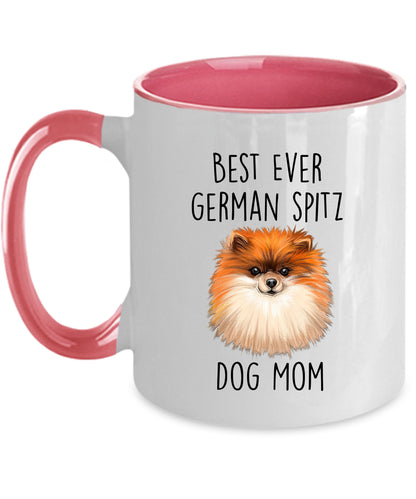 Best Ever German Spitz Dog Mom Custom Ceramic Coffee Mug - Mallard Moon Gift Shop