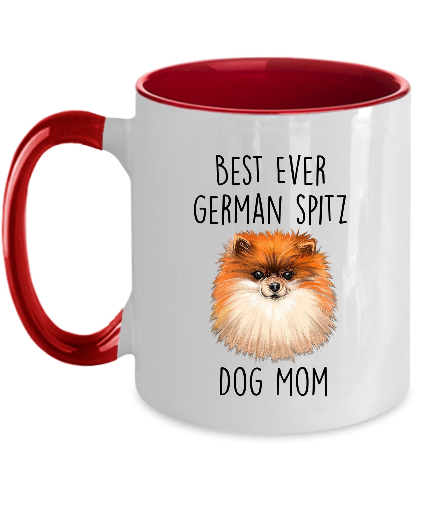 Best Ever German Spitz Dog Mom Custom Ceramic Coffee Mug - Mallard Moon Gift Shop