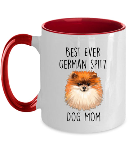Best Ever German Spitz Dog Mom Custom Ceramic Coffee Mug - Mallard Moon Gift Shop