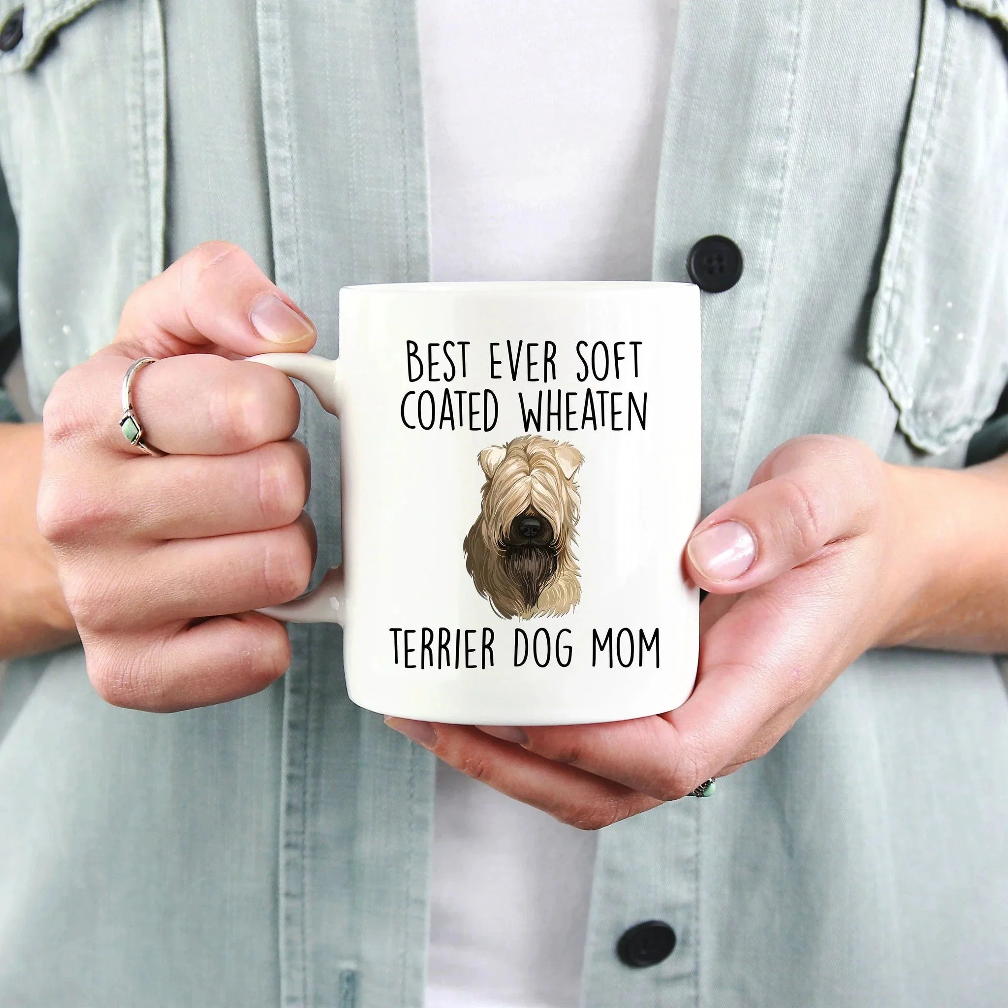 Best Ever Soft Coated Wheaten Terrier Dog Mom Custom Ceramic Coffee Mug