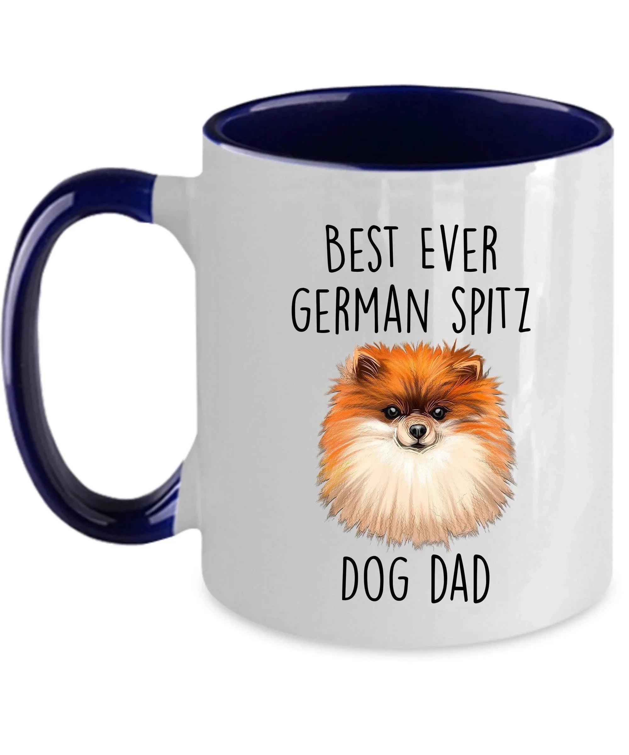 Best Ever German Spitz Dog Dad Custom Ceramic Coffee Mug