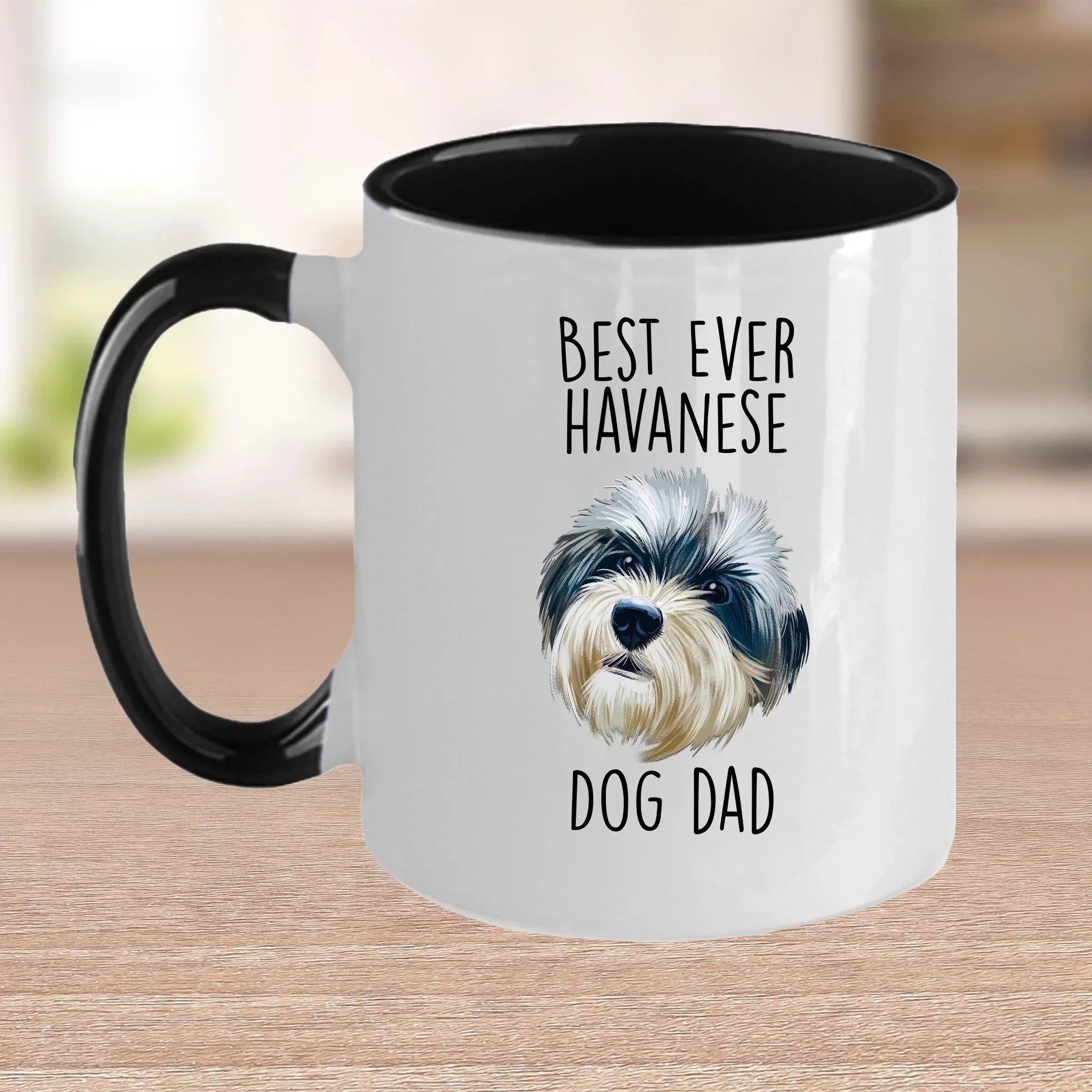 Best Ever Havanese Dog Dad Funny Custom Coffee Mug