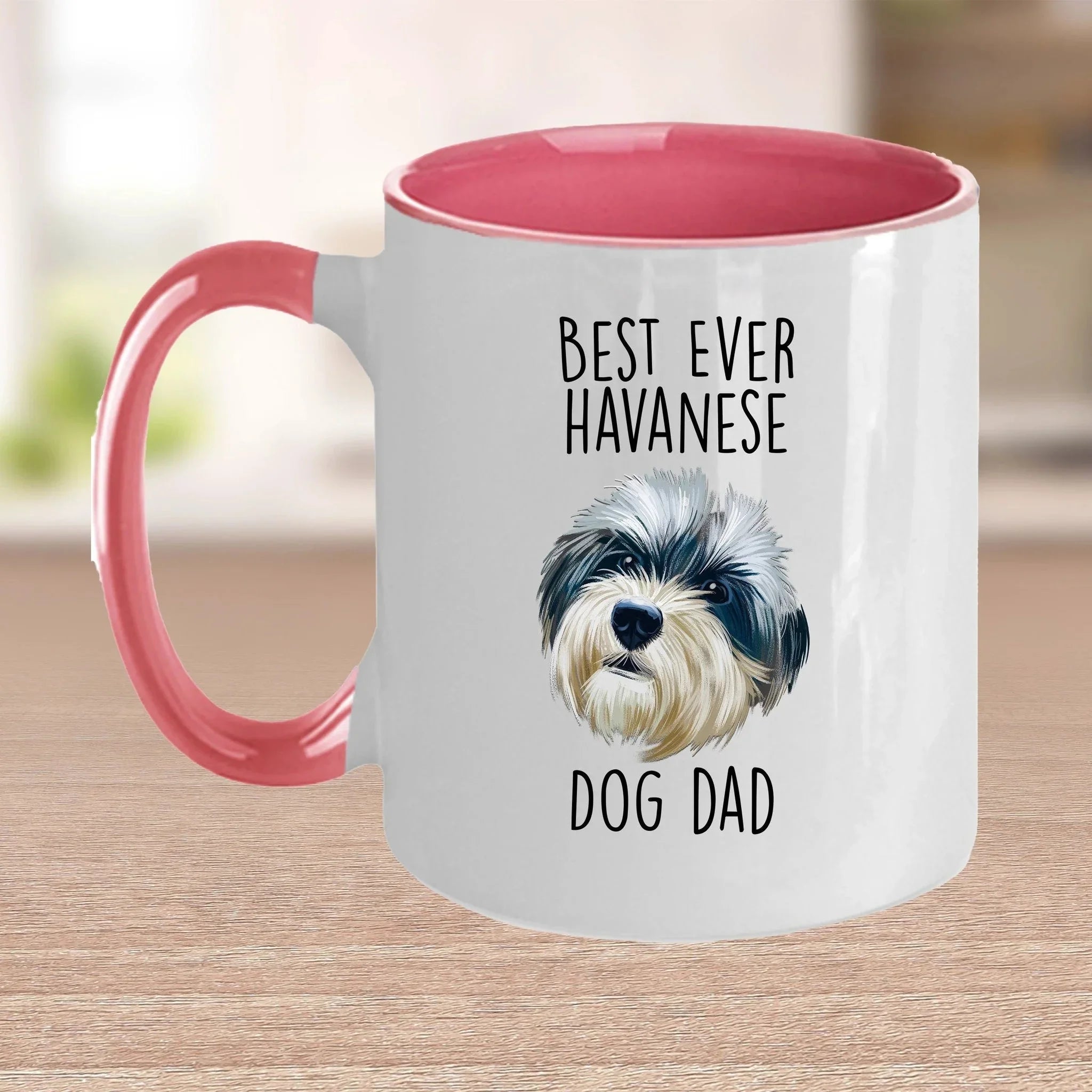 Best Ever Havanese Dog Dad Funny Custom Coffee Mug