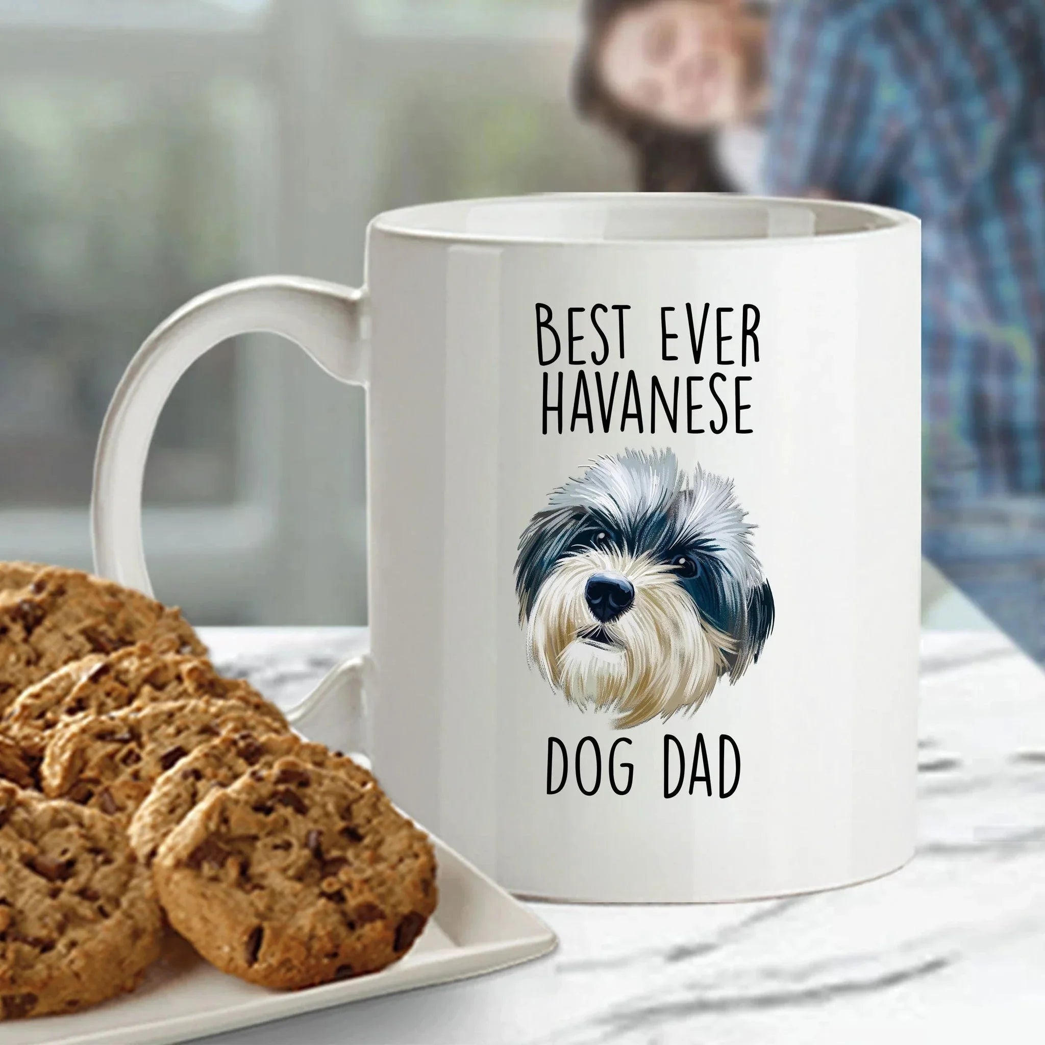 Best Ever Havanese Dog Dad Funny Custom Coffee Mug
